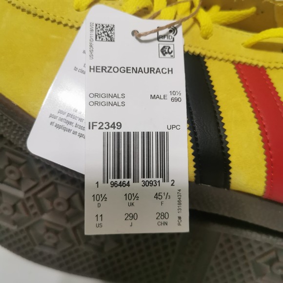 Men's Adidas Herzogenaurach City Scarlet | Color: Yellow | Size: Various - Picture 8 of 12